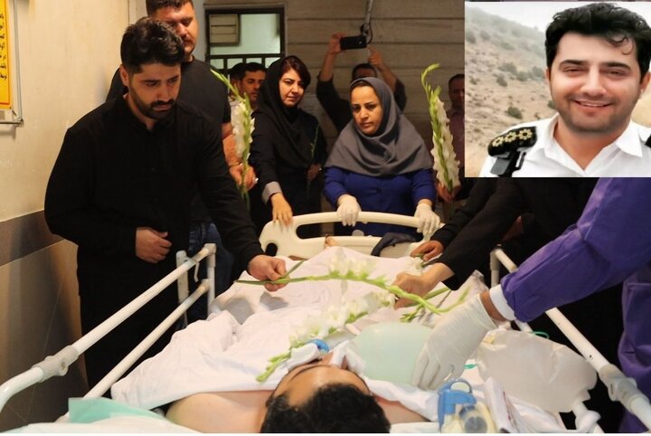 اعضای بدن پلیس گیلانی اهدا شد