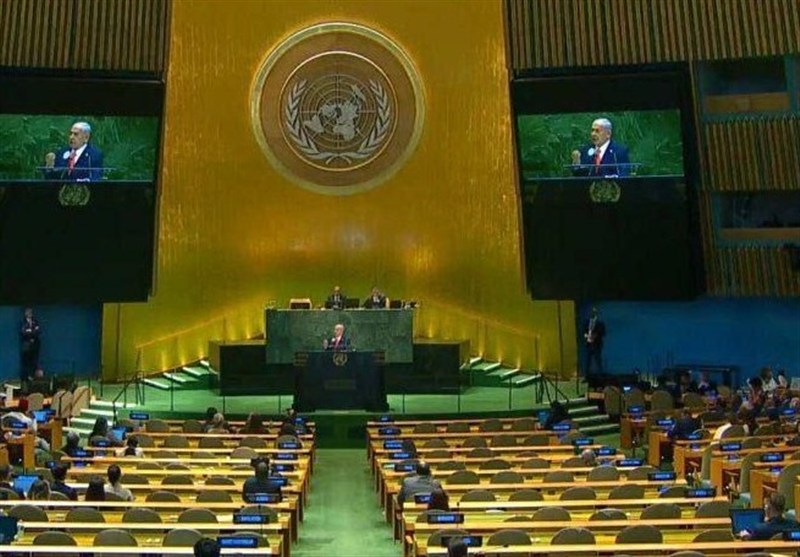 خروج نمایندگان کشورهای جهان از سازمان ملل در اعتراض به حضور نتانیاهو