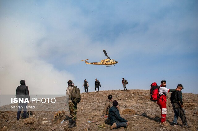 اعزام سه فروند بالگرد وزارت دفاع برای کمک به اطفای حریق